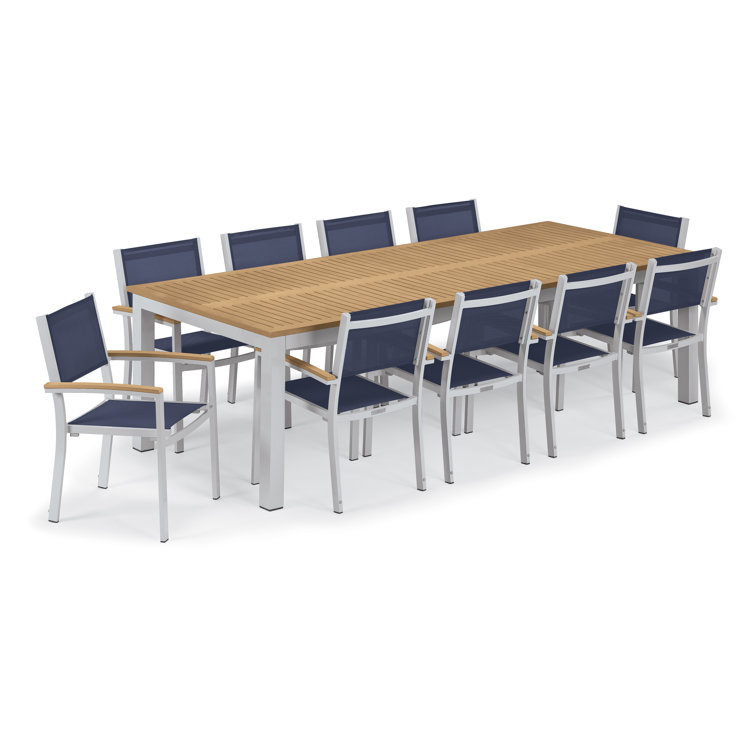 Tekwood Natural 103" Long Outdoor Dining Table for 8-10