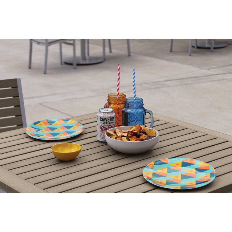 Vintage Tekwood and Chalk Square Outdoor Bar Table