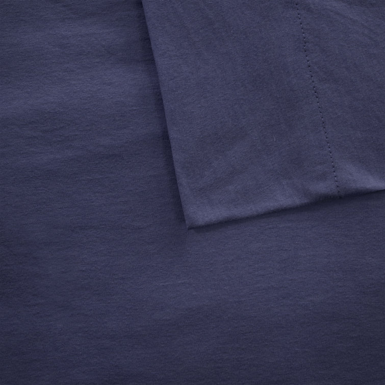 White Twin Polyester Jersey Knit Sheet Set