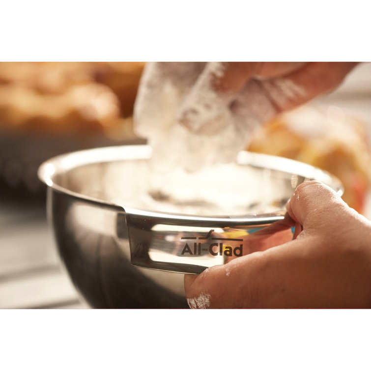 Stainless Steel 3-Piece Mixing Bowl Set with Handles