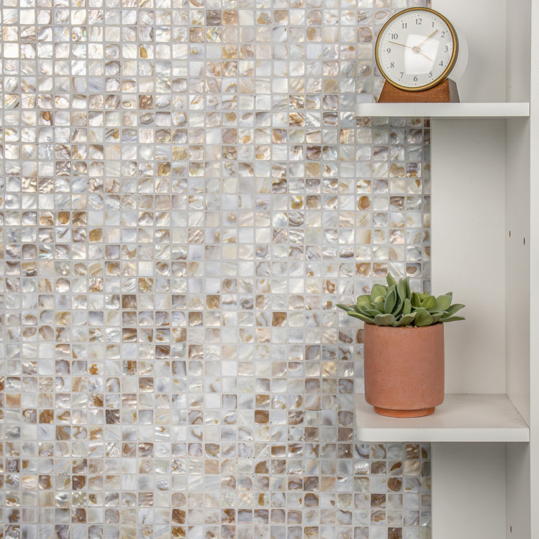 Natural Shell 12" x 12" Mosaic Wall Tile