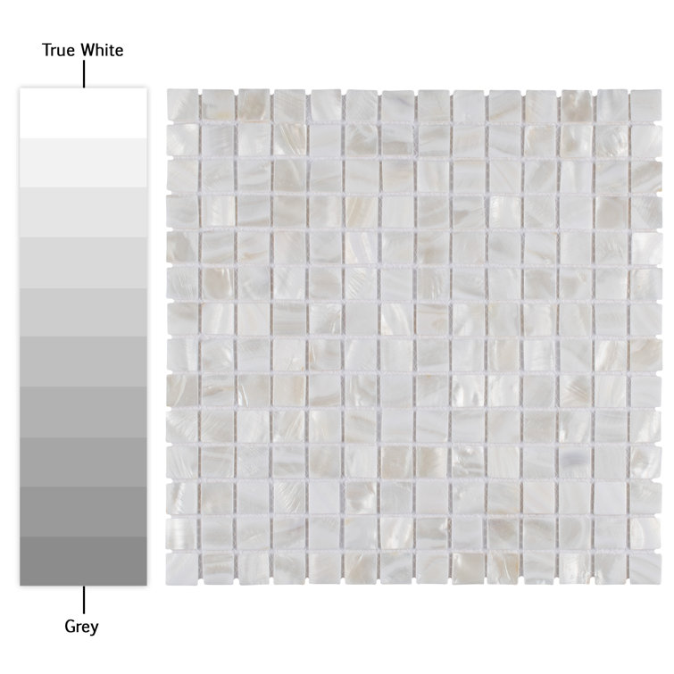 White Natural Shell Mosaic Wall Tile 12" x 12"
