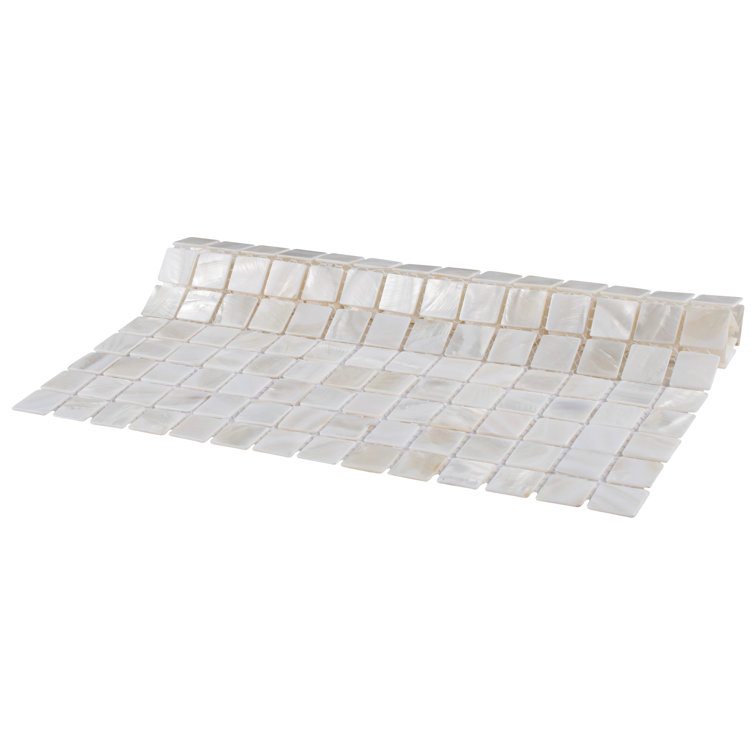 White Natural Shell Mosaic Wall Tile 12" x 12"