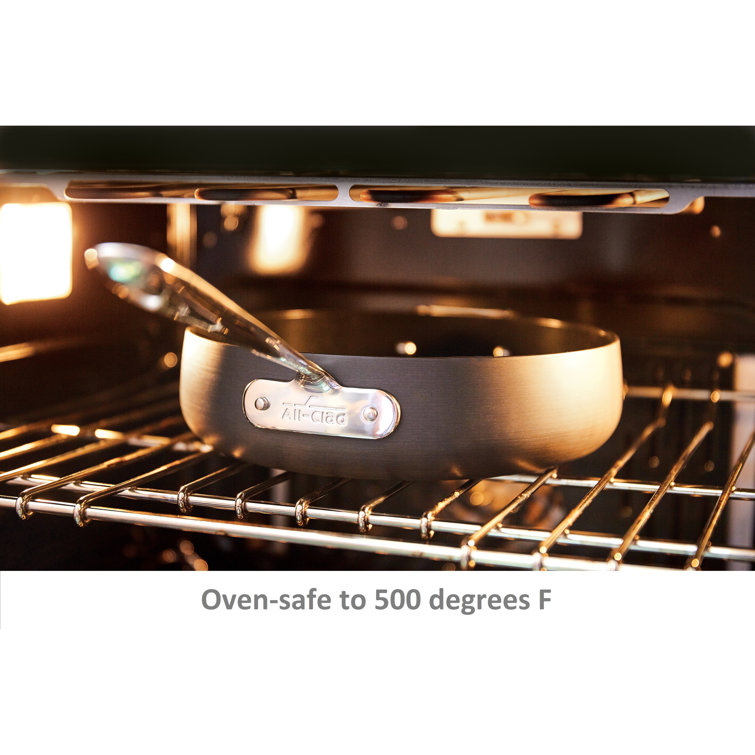 All-Clad 4-Quart Nonstick Hard-Anodized Aluminum Sauté Pan with Lid
