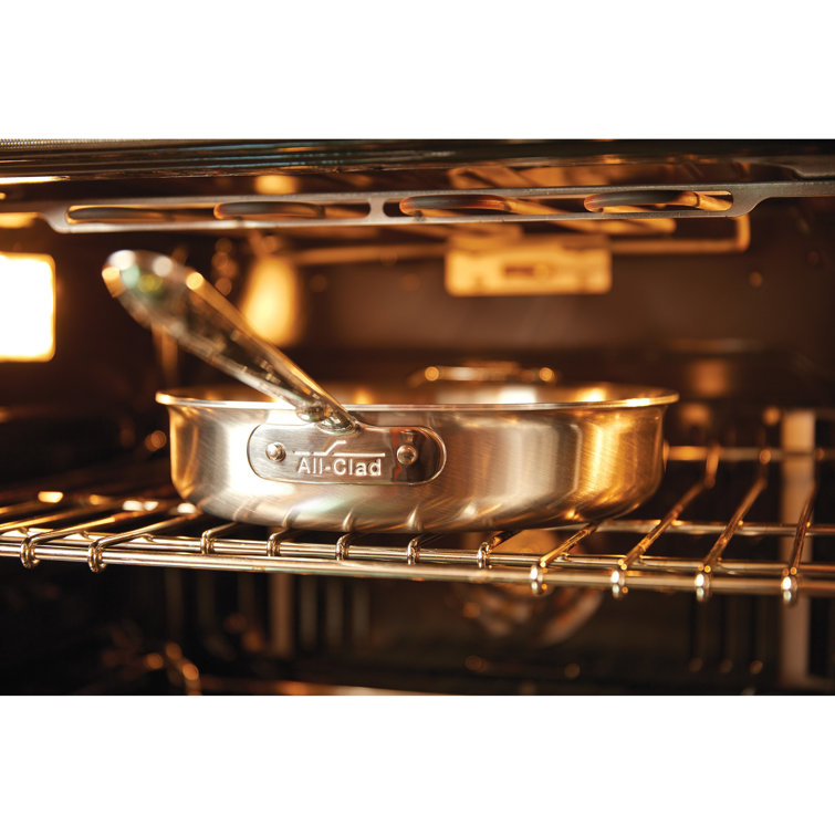 Brushed Stainless Steel 5-Piece Non-Stick Cookware Set