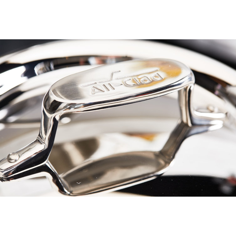 Brushed Stainless Steel 5-Piece Non-Stick Cookware Set
