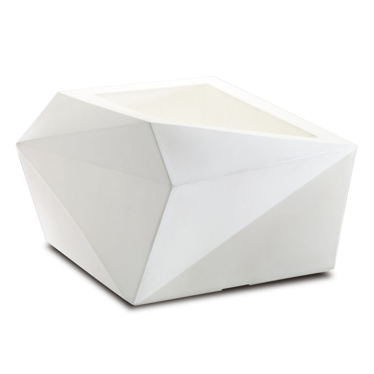 White Origami Resin Indoor/Outdoor Planter, 23" Wide