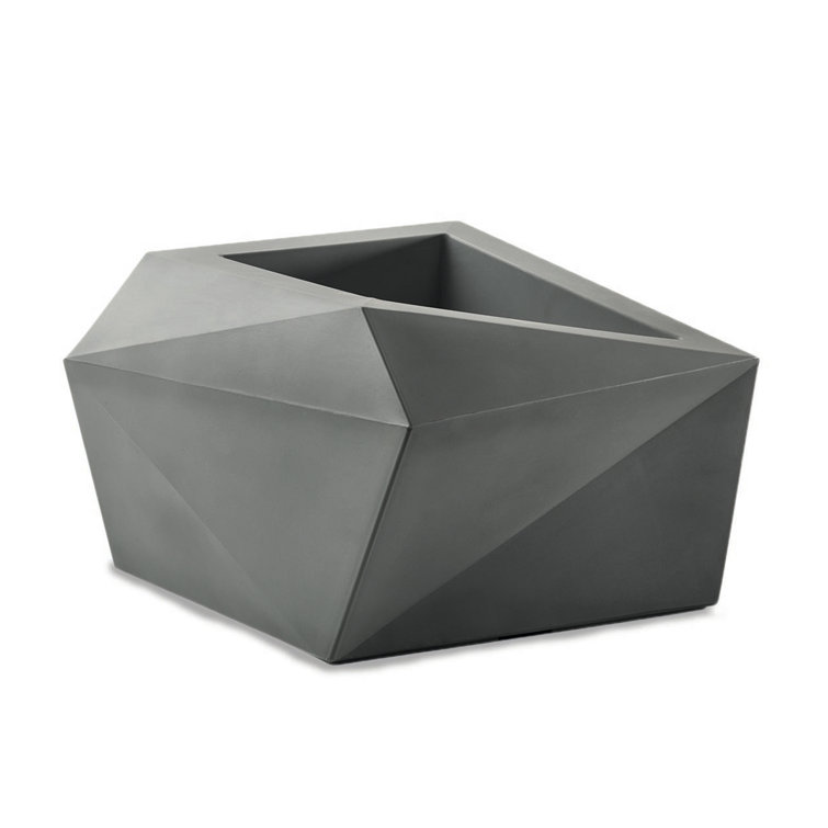 White Origami Resin Indoor/Outdoor Planter, 23" Wide