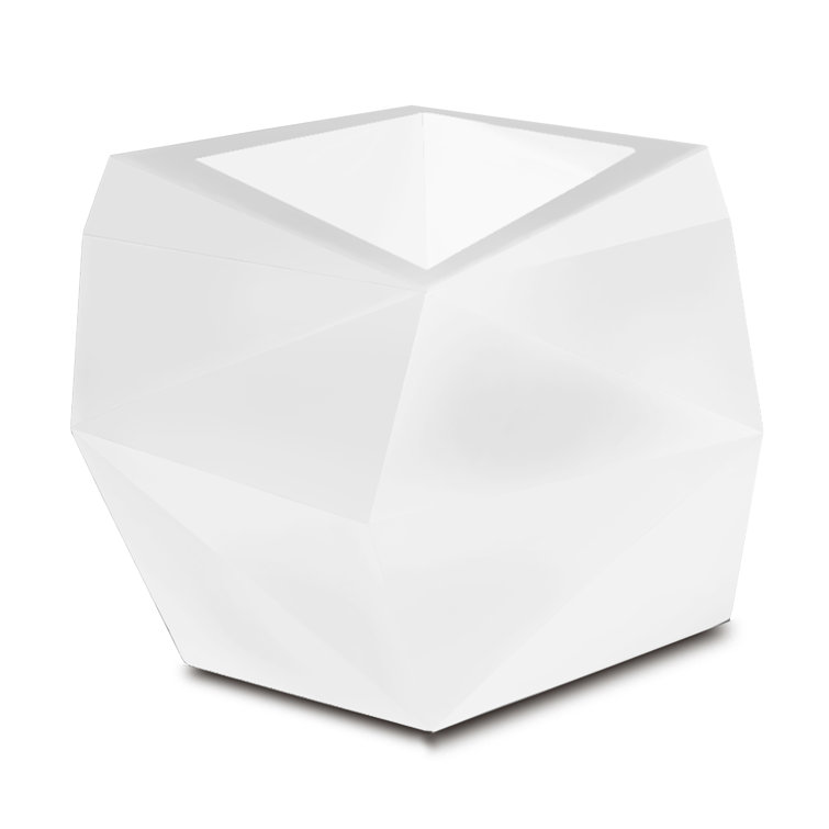 White Origami Resin Indoor/Outdoor Planter, 23" Wide