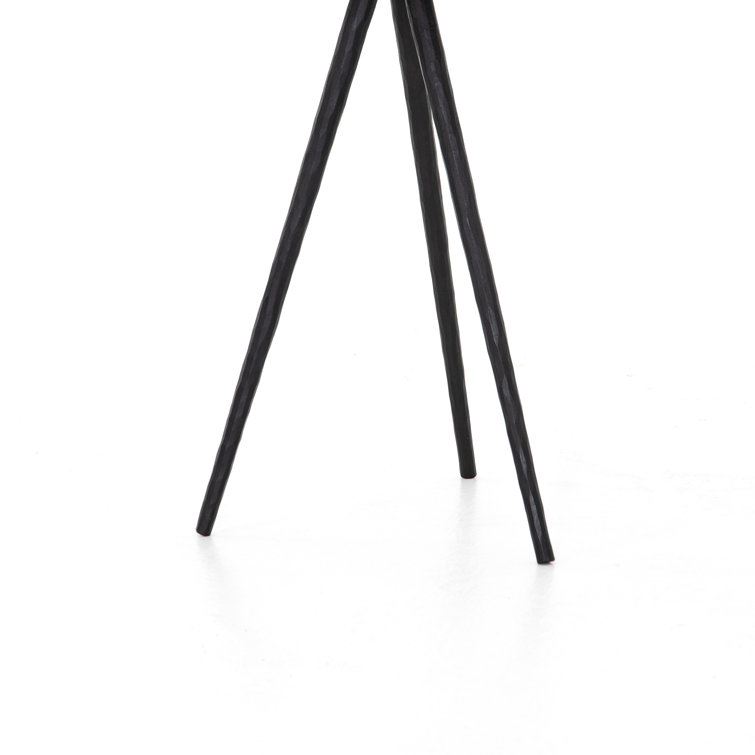 Element Collection 18" Round Black Iron Tripod End Table
