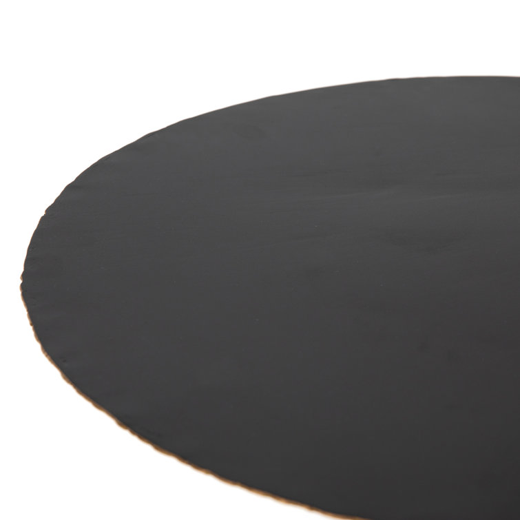Element Collection 18" Round Black Iron Tripod End Table
