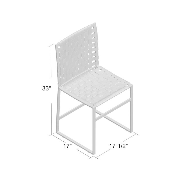 Urban Rustic Black Iron Base Genuine Leather Side Chair