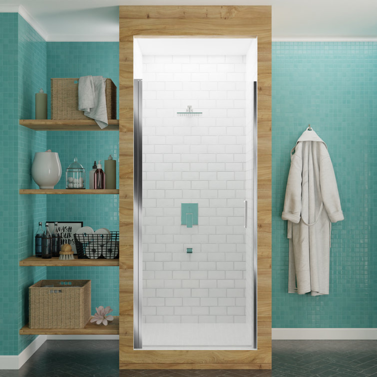 Lancer Series 29" x 72" Polished Chrome Semi-Frameless Shower Door
