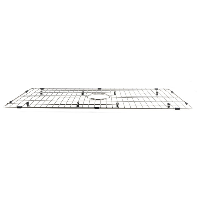 Brushed Stainless Steel Kitchen Sink Grid with Plastic Feet
