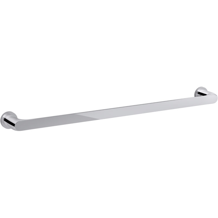 Polished Chrome 24" Modern Wall Mounted Towel Bar