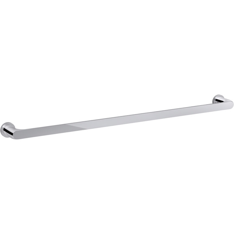 Polished Chrome 24" Modern Wall Mounted Towel Bar