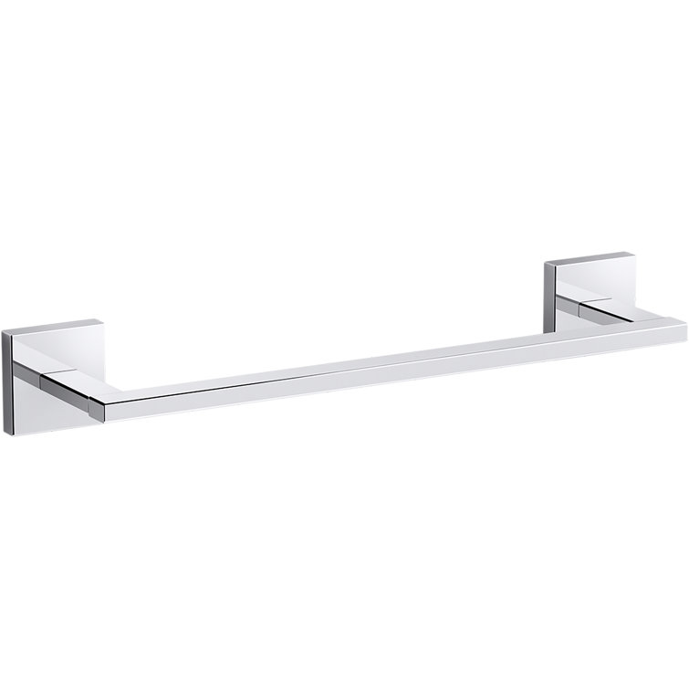 Polished Chrome 12" Square Wall Mounted Towel Bar