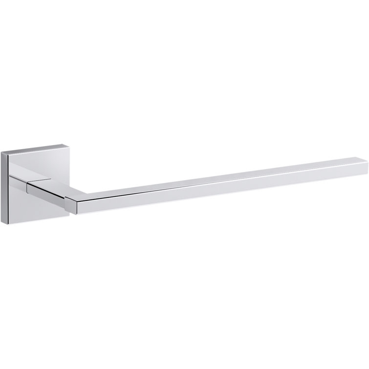 Polished Chrome Square Wall Mounted Towel Bar