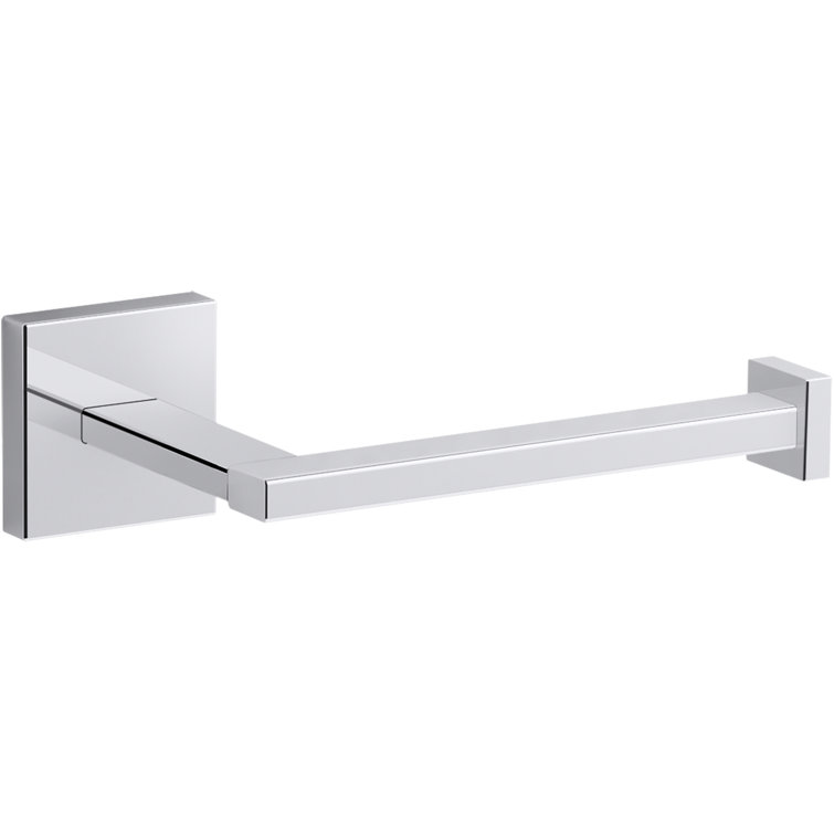 Polished Chrome Square Toilet Tissue Holder