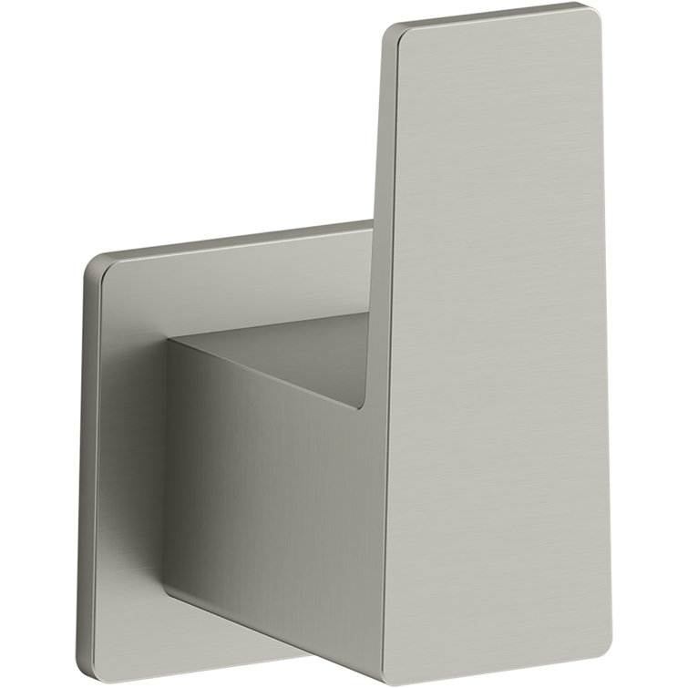 Vibrant Brushed Nickel Modern Wall Mounted Robe Hook