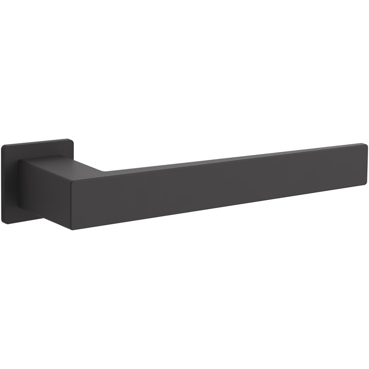 Matte Black Modern Wall Mounted Towel Arm