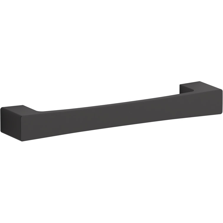 Matte Black Modern Bar Drawer Pull with Mounting Hardware