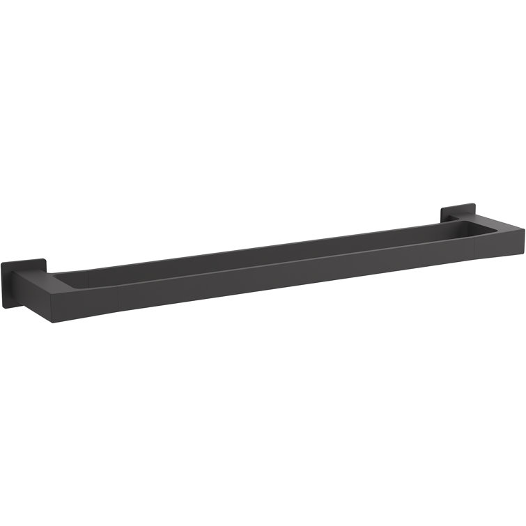 Matte Black 24" Wall Mounted Double Towel Bar