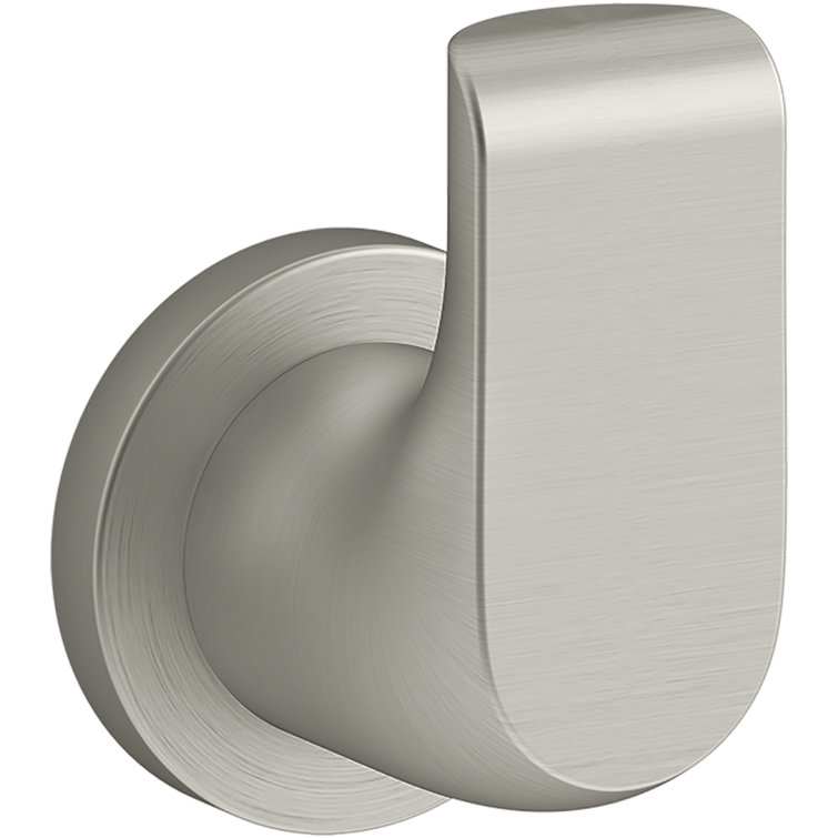 Avid Vibrant Brushed Nickel Modern Robe Hook