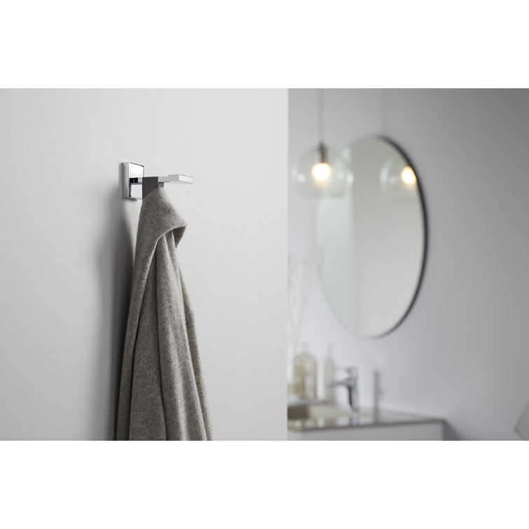 Matte Black Square Zinc Robe Hook