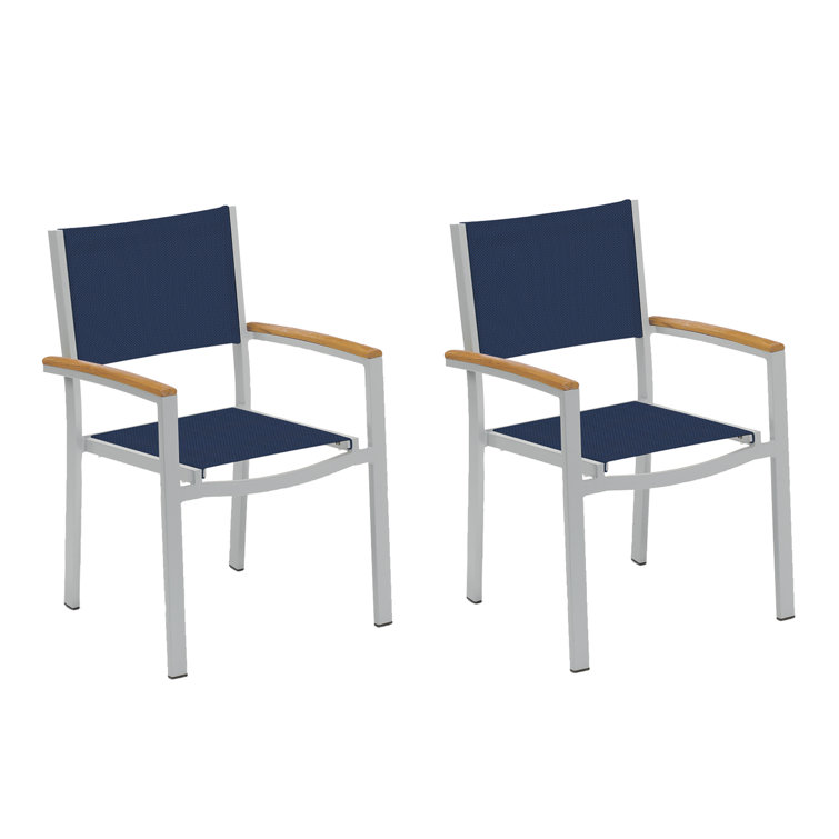 Carbon Aluminum Frame Modern Outdoor Dining Chair Set