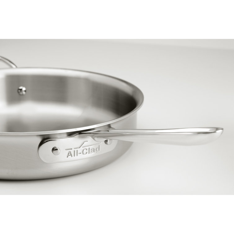Brushed Stainless Steel 5-Piece Non-Stick Cookware Set