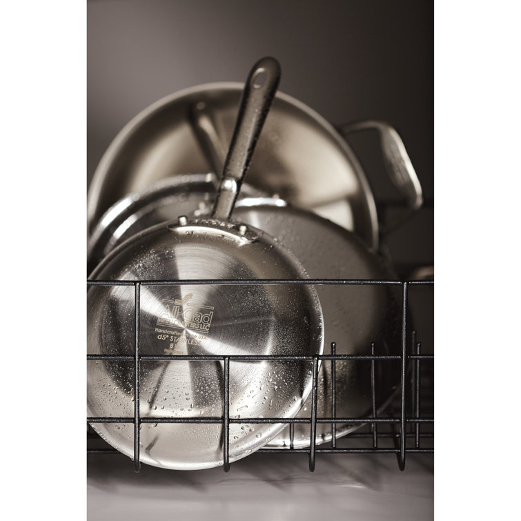 Brushed Stainless Steel 5-Piece Non-Stick Cookware Set