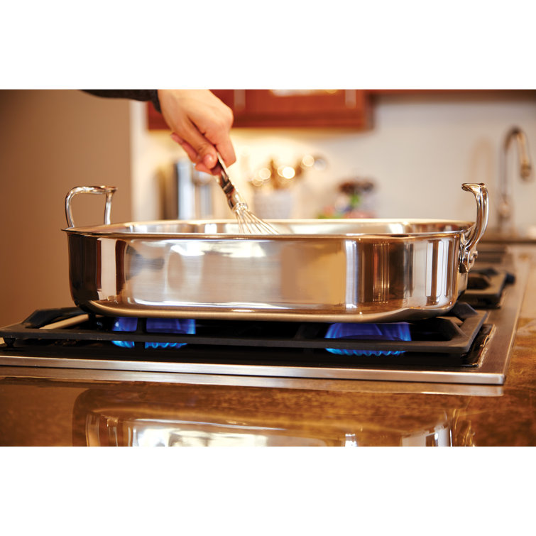 16-Inch Stainless Steel Non-Stick Roasting Pan with Rack