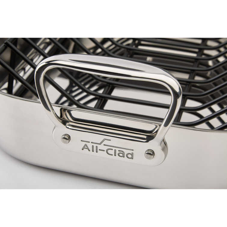 16-Inch Stainless Steel Non-Stick Roasting Pan with Rack