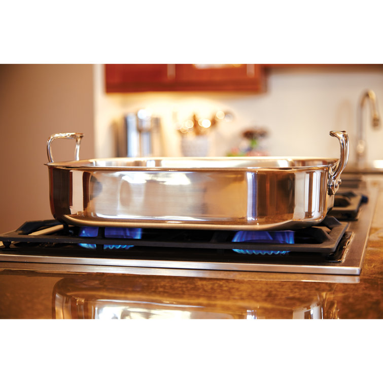 16-Inch Stainless Steel Non-Stick Roasting Pan with Rack