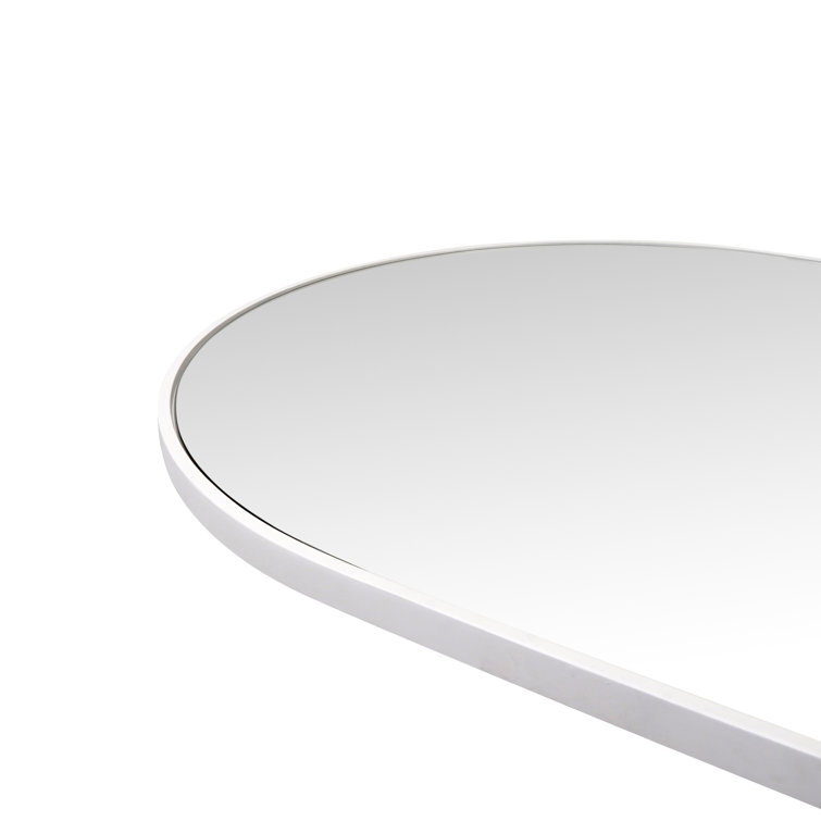 White Arched Full Length Steel Frame Mirror
