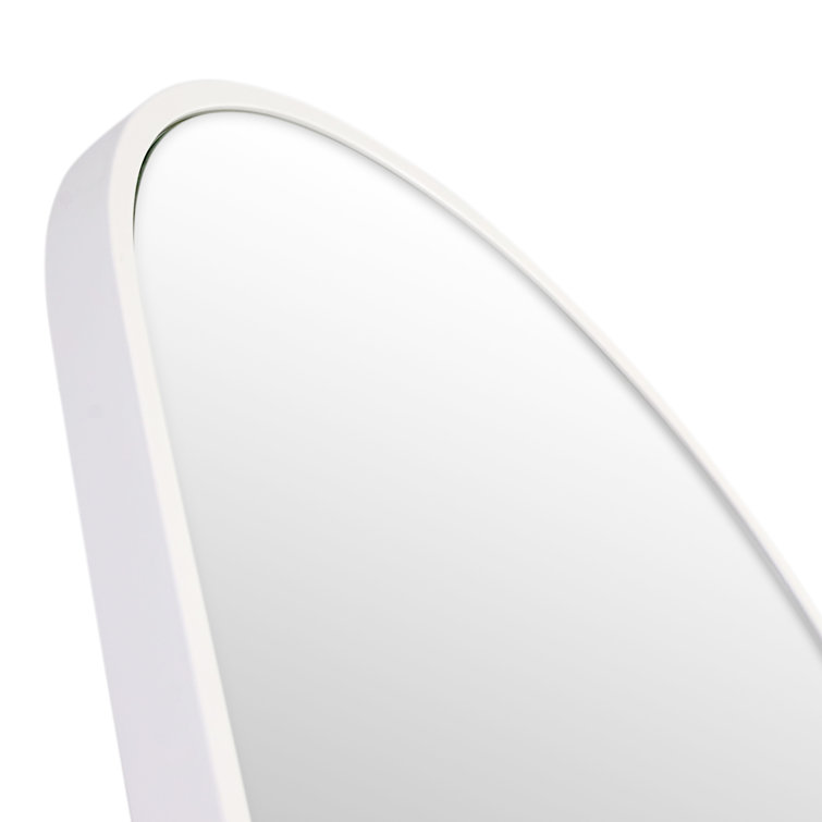White Arched Full Length Steel Frame Mirror