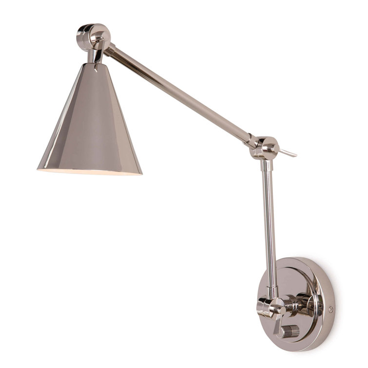 Polished Nickel Adjustable Arm LED Wall Sconce