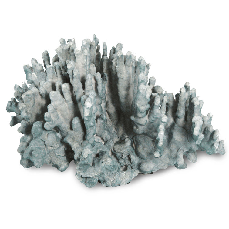 Blue Resin Coral Art Sculpture