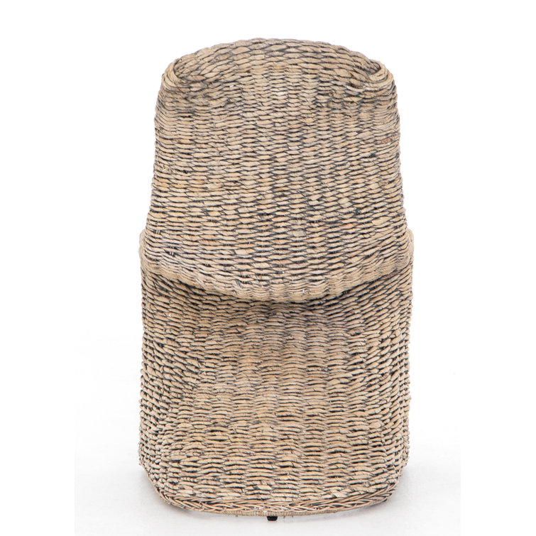 Portia Contemporary Gray Wash Rattan Side Chair