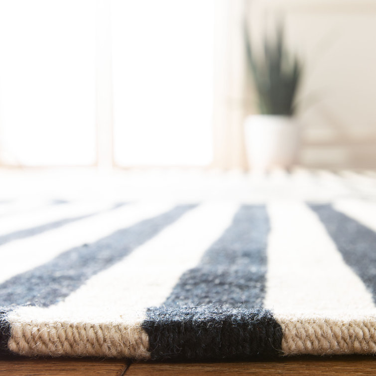 Canyon Stripe Cinder 2' x 3' Hand-Knotted Wool Area Rug