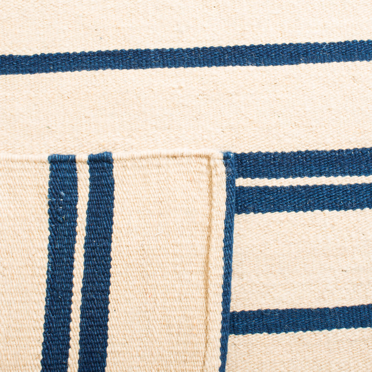 Pacific Stripe Handwoven Wool 4' x 6' Scandinavian Area Rug