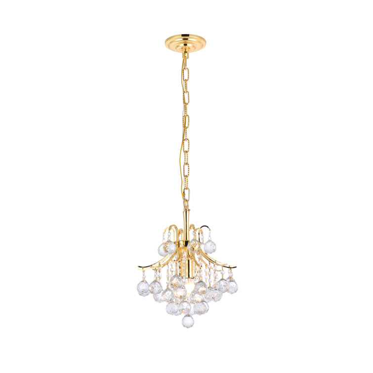 Toureg 3-Light Gold Pendant with Clear Royal Cut Crystals