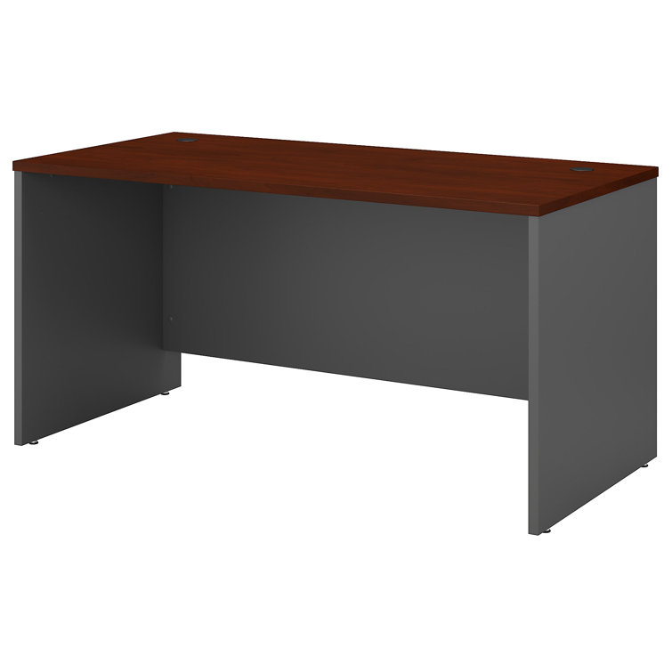 Mocha Cherry Corner Desk with Drawer and Filing Cabinet