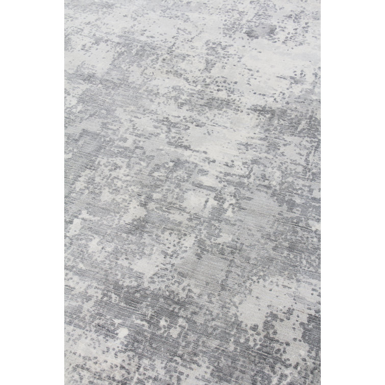 Hand-Knotted Murano Abstract Gray Wool Blend 8' x 10' Rug