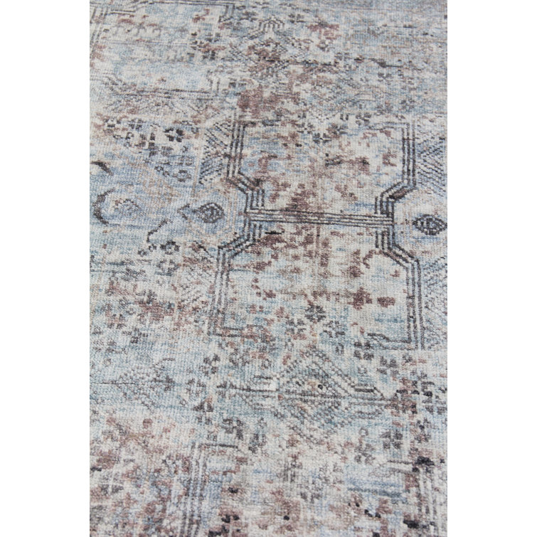 Luxurious Hand-Knotted Silk Ivory and Dark Gray 10' x 14' Area Rug