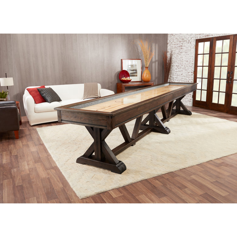 Weathered Black Oak 12' Pro-Style Shuffleboard Table