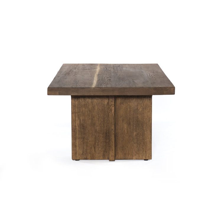 Rustic Brown Solid Wood Rectangular Coffee Table