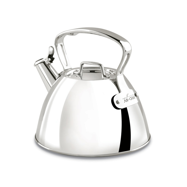 2-Quart Silver Stainless Steel Whistling Tea Kettle