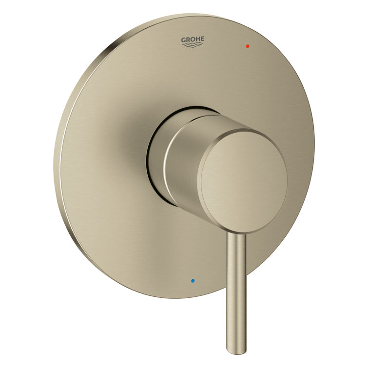 Concetto Sleek Brushed Nickel Wall-Mounted Shower Valve Trim